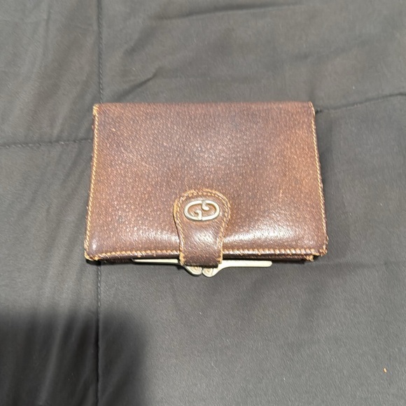 Authentic Vintage Gucci Brown Wallet Micro GG Clasp Very Rare! - Picture 3 of 17